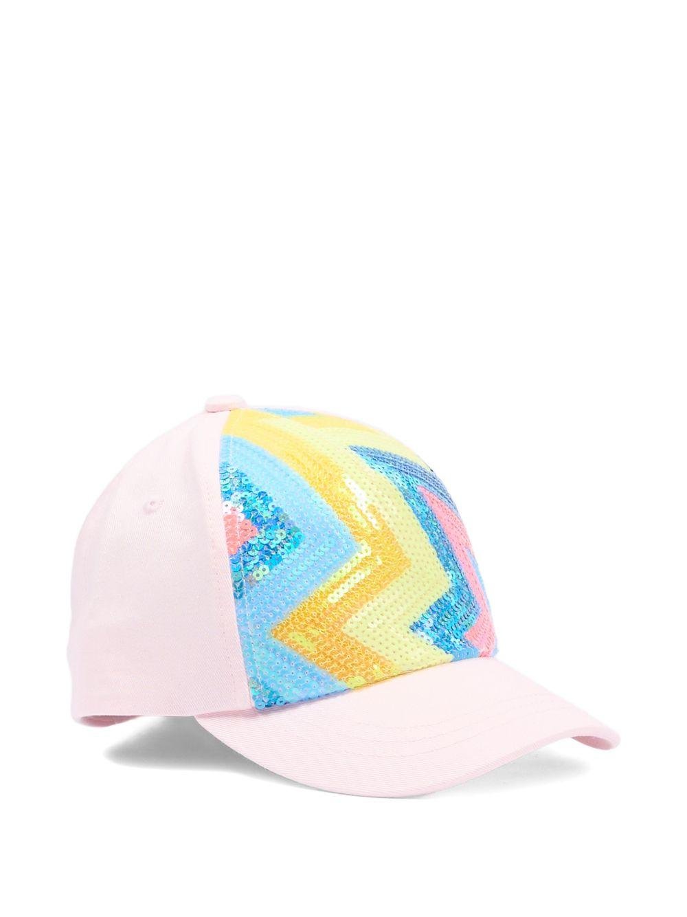 Cappello per bambina Billieblush rosa con decorazione in paillettes - Rubino Kids