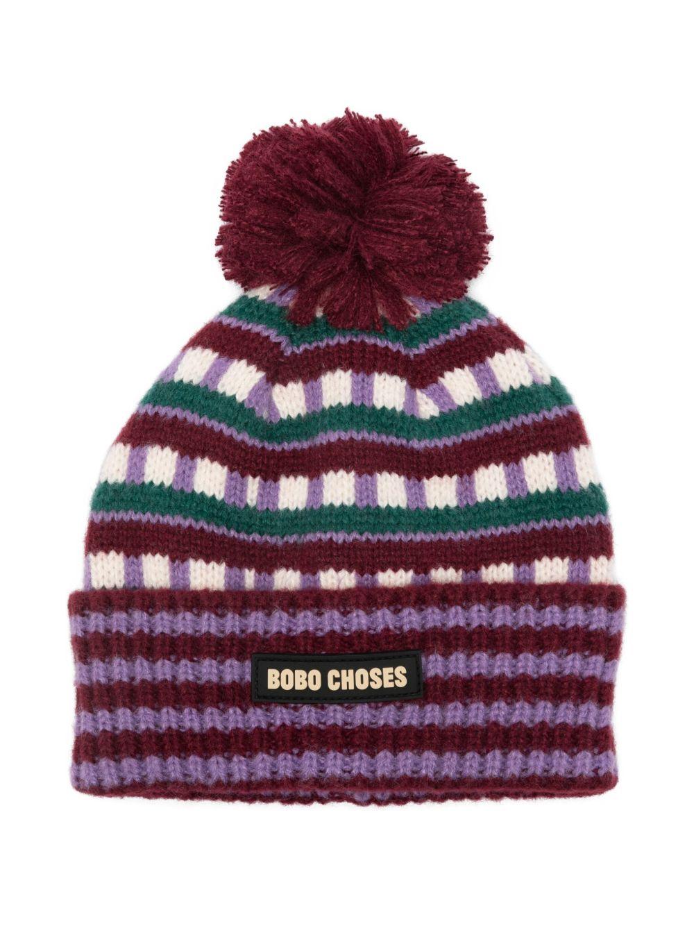 Cappello per bambina Bobo Choses multicolore con pompon - Rubino Kids