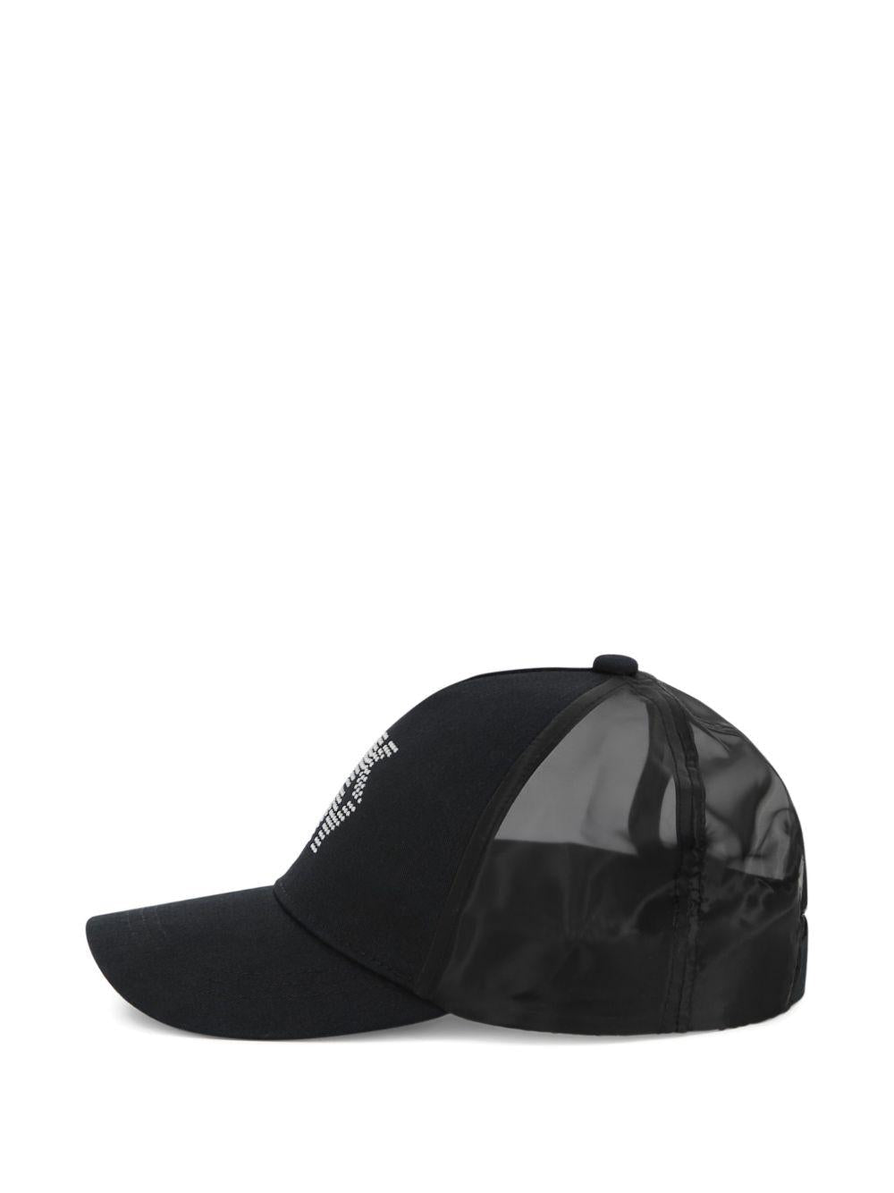 Cappello per bambina DKNY Kids nero con logo - Rubino Kids