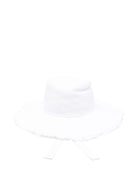 Cappello per bambina Elisabetta Franchi La Mia Bambina bianco con dettaglio logo - Rubino Kids