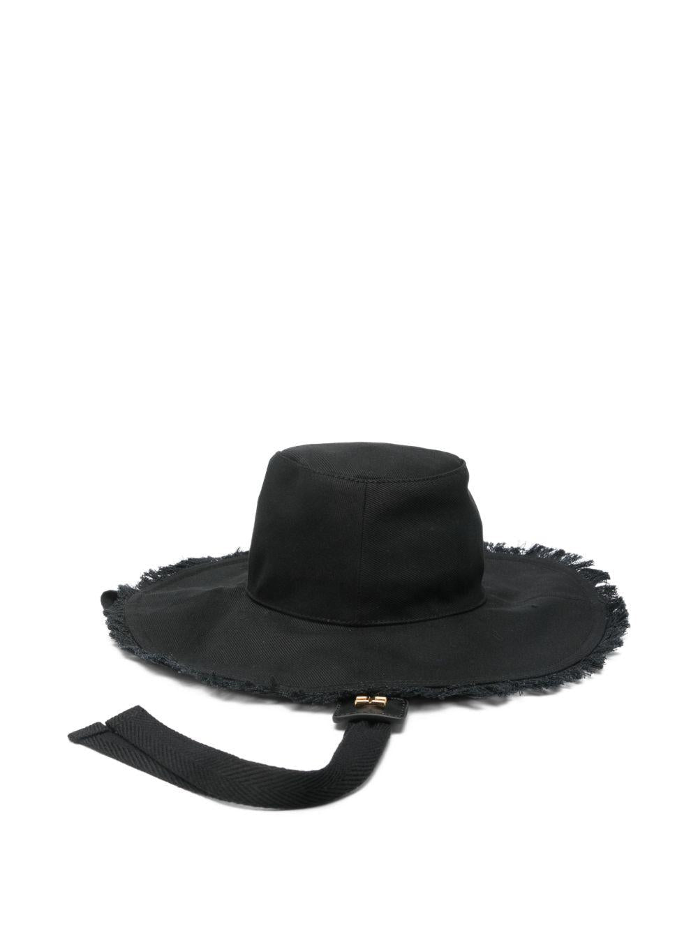 Cappello per bambina Elisabetta Franchi La Mia Bambina nero con frange - Rubino Kids