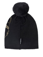 Cappello per bambina Karl Lagerfeld Kids nero con stampa Choupette - Rubino Kids
