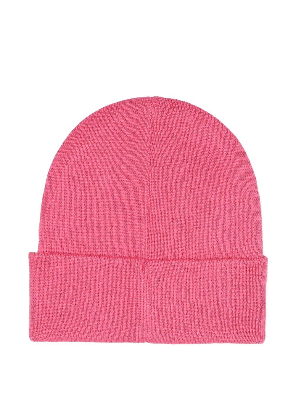Cappello per bambina Marc Jacobs Kids rosa in maglia con strass - Rubino Kids