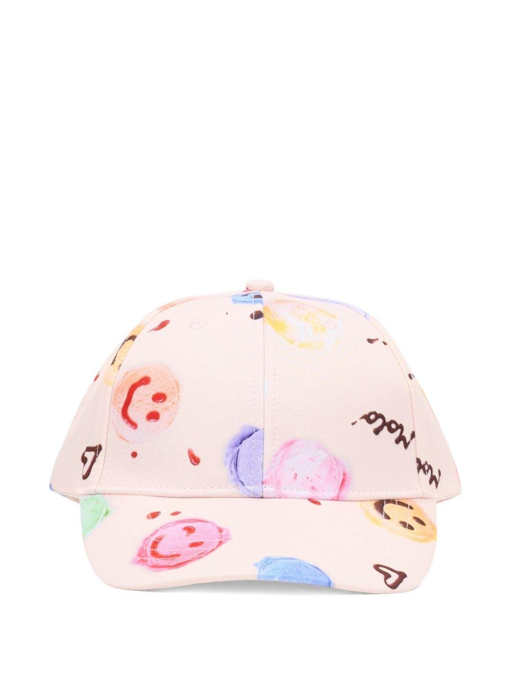 Cappello per bambina Molo rosa con stampa all - over - Rubino Kids
