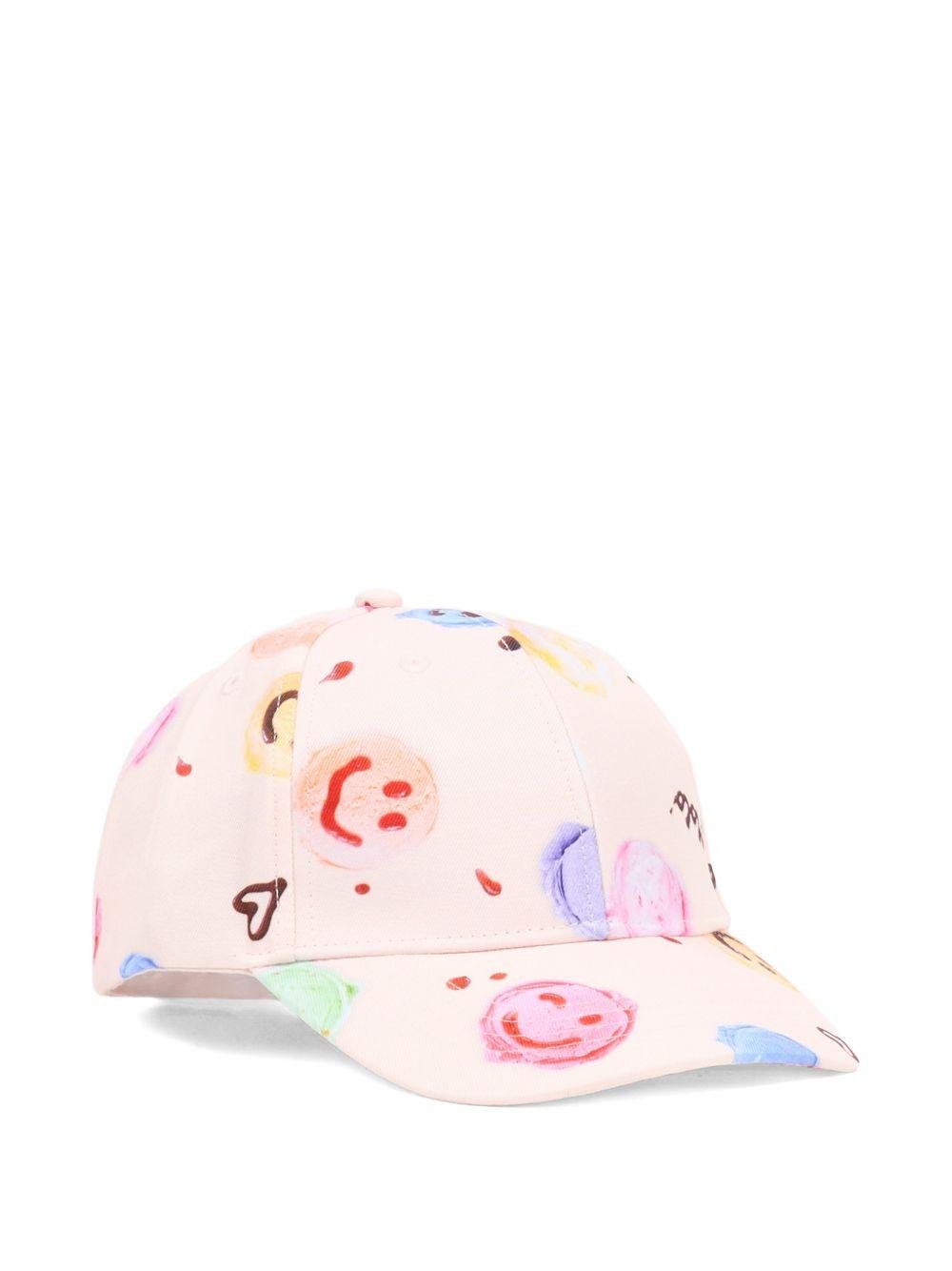 Cappello per bambina Molo rosa con stampa all - over - Rubino Kids