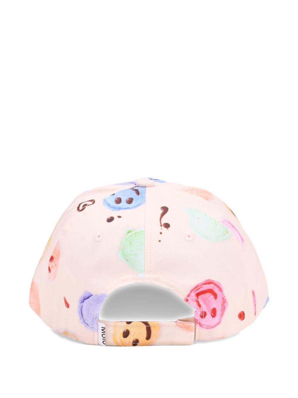 Cappello per bambina Molo rosa con stampa all - over - Rubino Kids