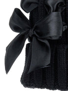 Cappello per bambina Monnalisa nero con pompon - Rubino Kids