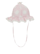 Cappello per bambina Monnalisa rosa modello bucket a pois - Rubino Kids