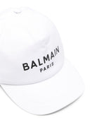 Cappello per bambini Balmain Kids bianco con logo - Rubino Kids