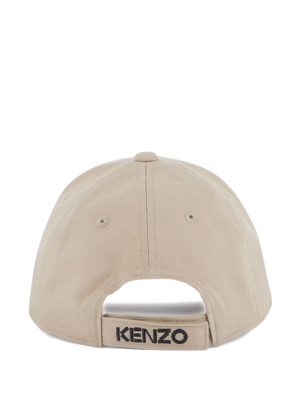 Cappello per bambini Kenzo Kids beige con ricamo Tiger - Rubino Kids