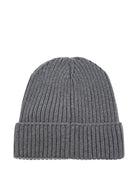 Cappello per bambini Moncler Enfant grigio con applicazione logo - Rubino Kids