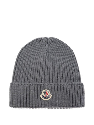 Cappello per bambini Moncler Enfant grigio con applicazione logo
