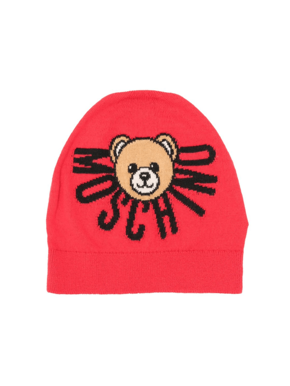 Cappello per bambini Moschino Kids rosso con logo ricamato - Rubino Kids