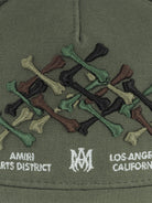 Cappello per bambino Amiri Kids verde con ossa ricamate sul davanti - Rubino Kids