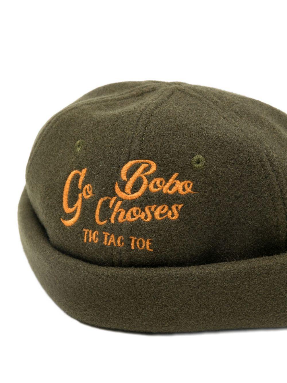 Cappello per bambino Bobo Choses verde con logo ricamato - Rubino Kids