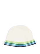 Cappello per bambino Casablanca Kids avorio con logo ricamato - Rubino Kids