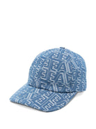Cappello per bambino Emporio Armani Kids blu con stampa logo all - over - Rubino Kids