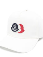 Cappello per bambino Moncler Enfant bianco con logo - Rubino Kids