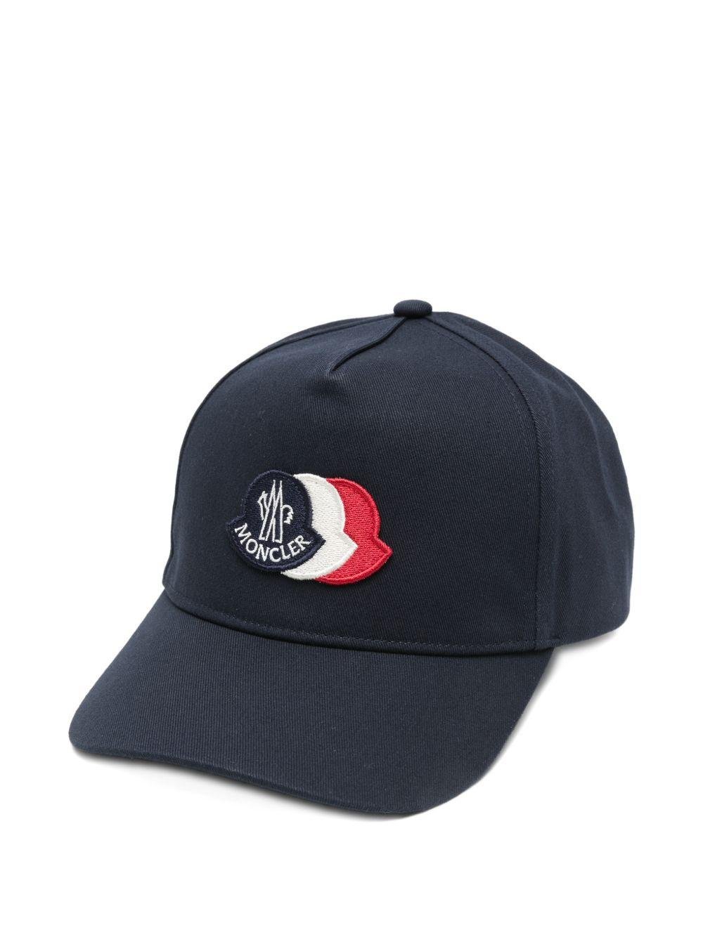 Cappello per bambino Moncler Enfant blu scuro<BR/> con logo - Rubino Kids