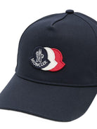 Cappello per bambino Moncler Enfant blu scuro<BR/> con logo - Rubino Kids
