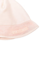 Cappello per neonata Elisabetta Franchi La Mia Bambina rosa chiaro con logo ricamato - Rubino Kids
