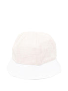 Cappello per neonata La Stupenderia beige con orlo a contrasto e corona rotonda - Rubino Kids