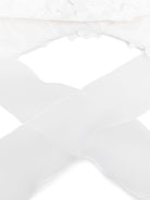 Cappello per neonata La Stupenderia bianco con decorazione con rose - Rubino Kids