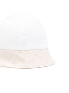 Cappello per neonata La Stupenderia bianco con orlo a contrasto e corona rotonda - Rubino Kids