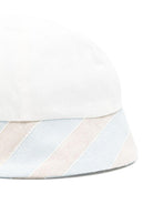 Cappello per neonata La Stupenderia bianco con orlo a contrasto e corona rotonda - Rubino Kids