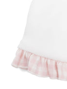 Cappello per neonata La Stupenderia bianco con rifiniture a quadretti - Rubino Kids