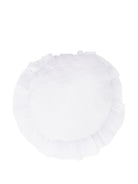 Cappello per neonata La Stupenderia bianco in lino con fascia elasticizzata e corona piatta - Rubino Kids