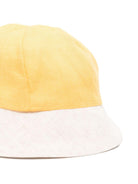 Cappello per neonata La Stupenderia giallo con orlo a contrasto e corona rotonda - Rubino Kids