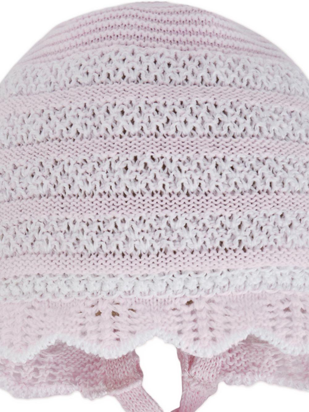 Cappello per neonata Paz Rodriguez rosa con bordo a smerlo - Rubino Kids