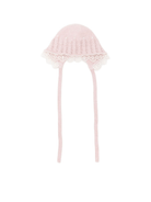 Cappello per neonata Paz Rodríguez rosa con motivo traforato - Rubino Kids
