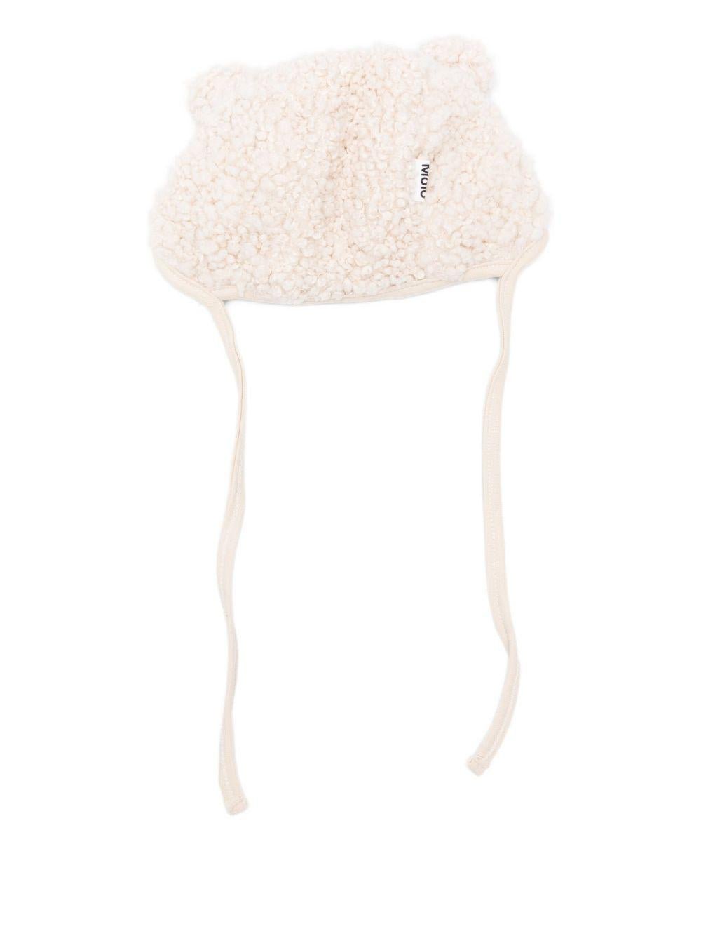 Cappello per neonati Molo beige con motivo a faccia d'orso - Rubino Kids