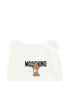 Cappello per neonati Moschino Kids bianco con applicazione orecchie - Rubino Kids