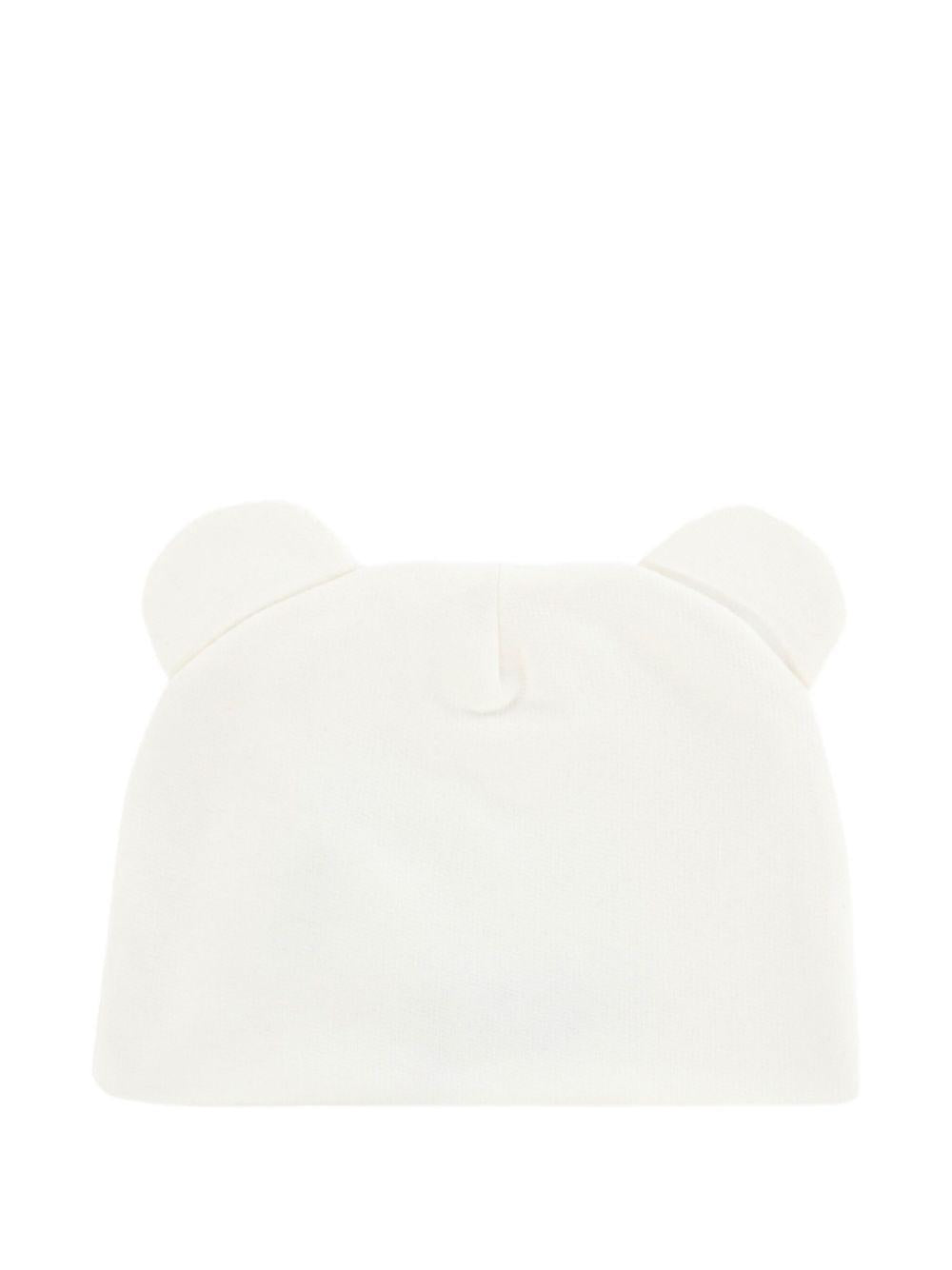 Cappello per neonati Moschino Kids bianco con applicazione orecchie - Rubino Kids