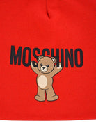 Cappello per neonati Moschino Kids rosso con applicazione orecchie - Rubino Kids