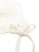 Cappello per neonati Paz Rodríguez bianco con bordo smerlato - Rubino Kids