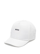 Cappello per neonato Boss Kids bianco con logo sul davanti - Rubino Kids