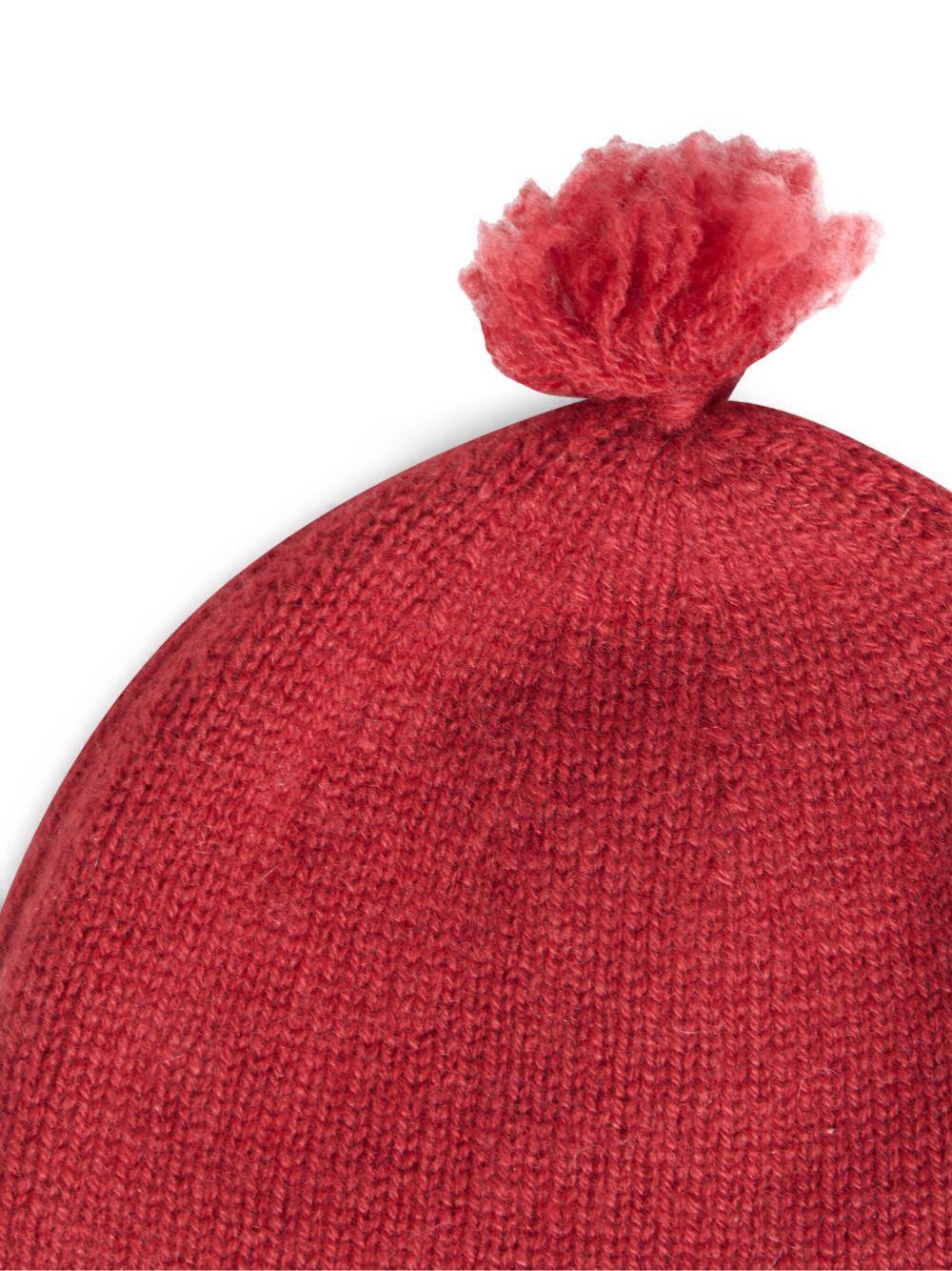 Cappello Tinna per neonato Bonpoint rosso con pompon - Rubino Kids
