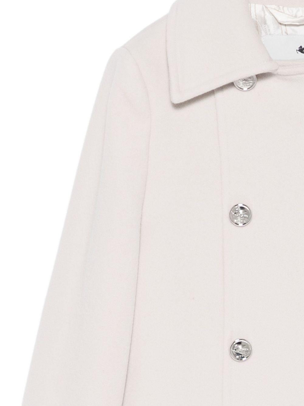 Cappotto doppiopetto per bambina Etro Kids beige con maniche lunghe - Rubino Kids