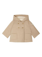 Cappotto doppiopetto per neonato Bonpoint Misha beige con cappuccio - Rubino Kids