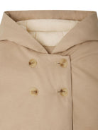 Cappotto doppiopetto per neonato Bonpoint Misha beige con cappuccio - Rubino Kids