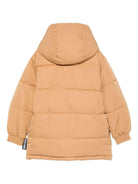 Cappotto imbottito per bambino Moschino Kids beige con logo - Rubino Kids