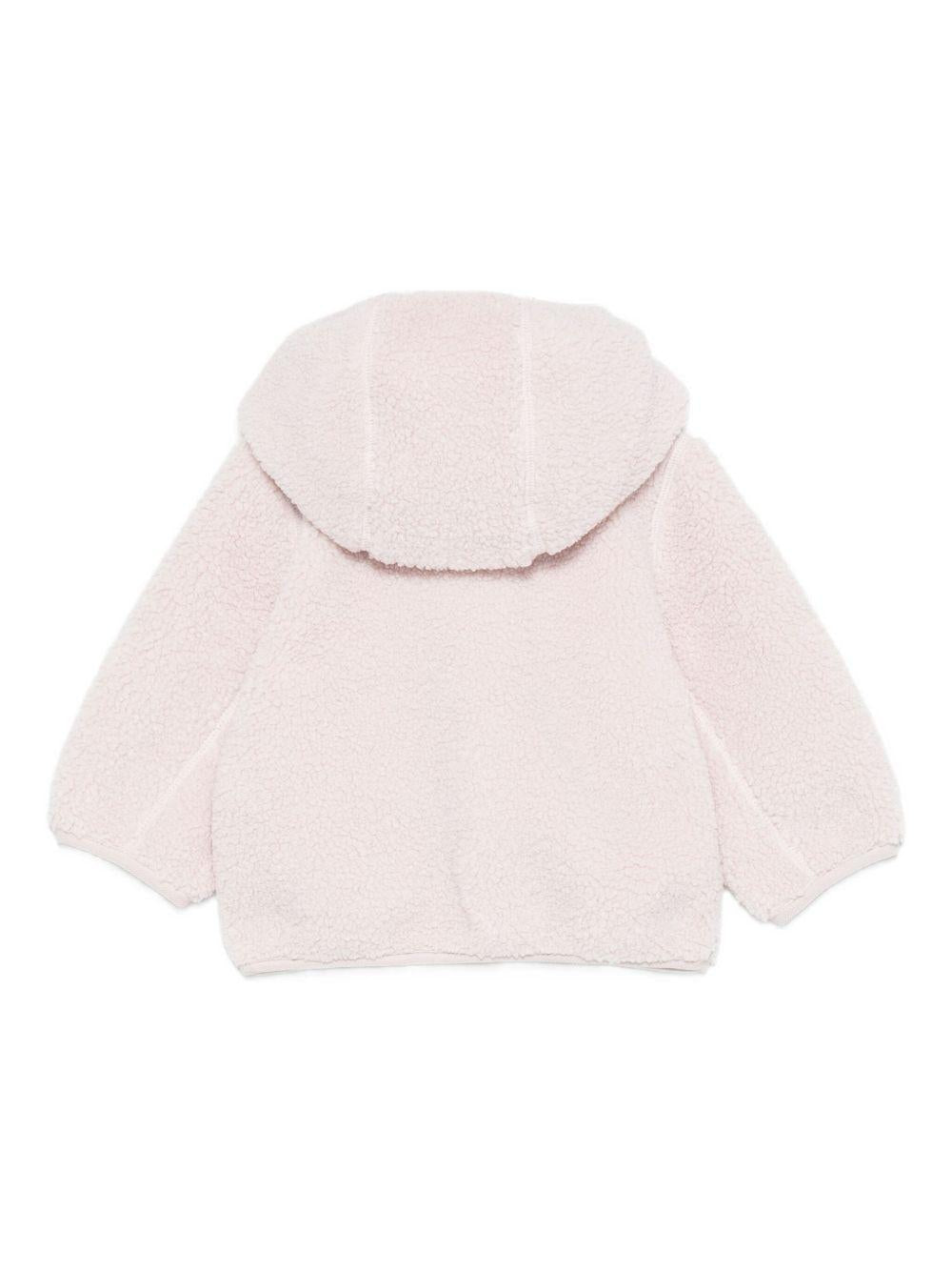Cappotto in pelliccia sintetica per neonati K - Way Kids rosa con cappuccio effetto teddy - Rubino Kids