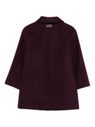 Cappotto monopetto per bambina MSGM Kids rosso con revers a lancia - Rubino Kids
