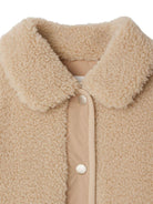 Cappotto per bambina Bonpoint beige con colletto teddy - Rubino Kids