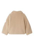 Cappotto per bambina Bonpoint beige con colletto teddy - Rubino Kids