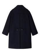 Cappotto per bambina Bonpoint blu con design doppiopetto - Rubino Kids